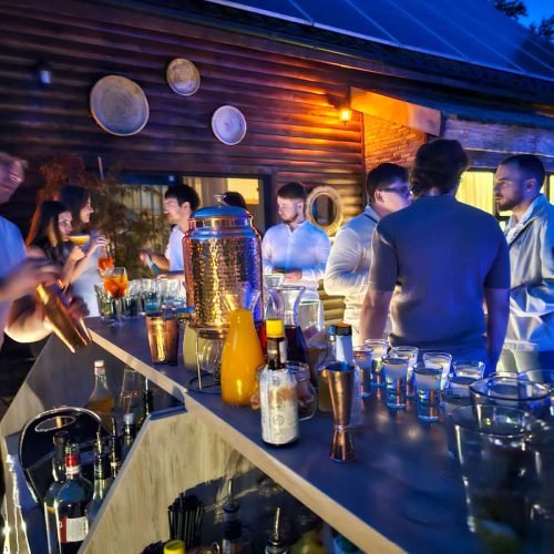 Villa Vi Escape: cum este locația pentru un eveniment la Orheiul Vechi 11 Invitați la barul mobil în timpul unui party la Villa Vi Escape